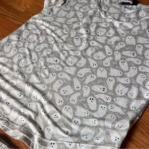 Spooky Night Two Piece Pajama Shorts Set, ghosts, Halloween, size medium